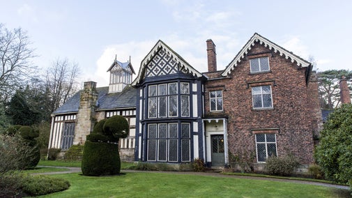 A winter view of Rufford Old Hall